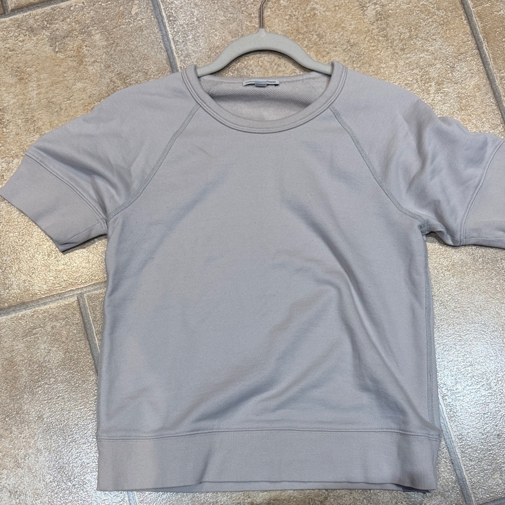 James Perse Off White/Gray short sleeve top